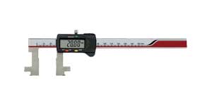 Digital Caliper with Flat Measuring Points and Locating Blocks for inside Grooves