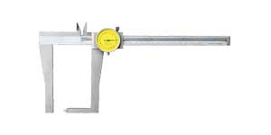 Dial Caliper with Special Measuring Jaws for Tube Thickness